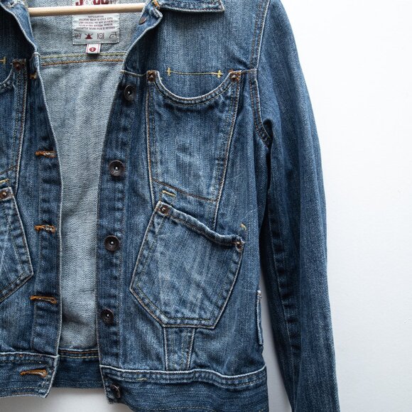 J & Co Vintage Cropped Blue Jean Jacket - Picture 4 of 5